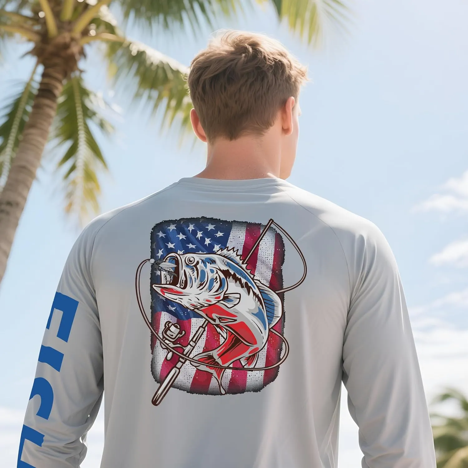2 Pack Fishing Shirts for Men Long Sleeve UPF 50  Sun Protection Shirt Moisture Wicking Rash Guard T-Shirt