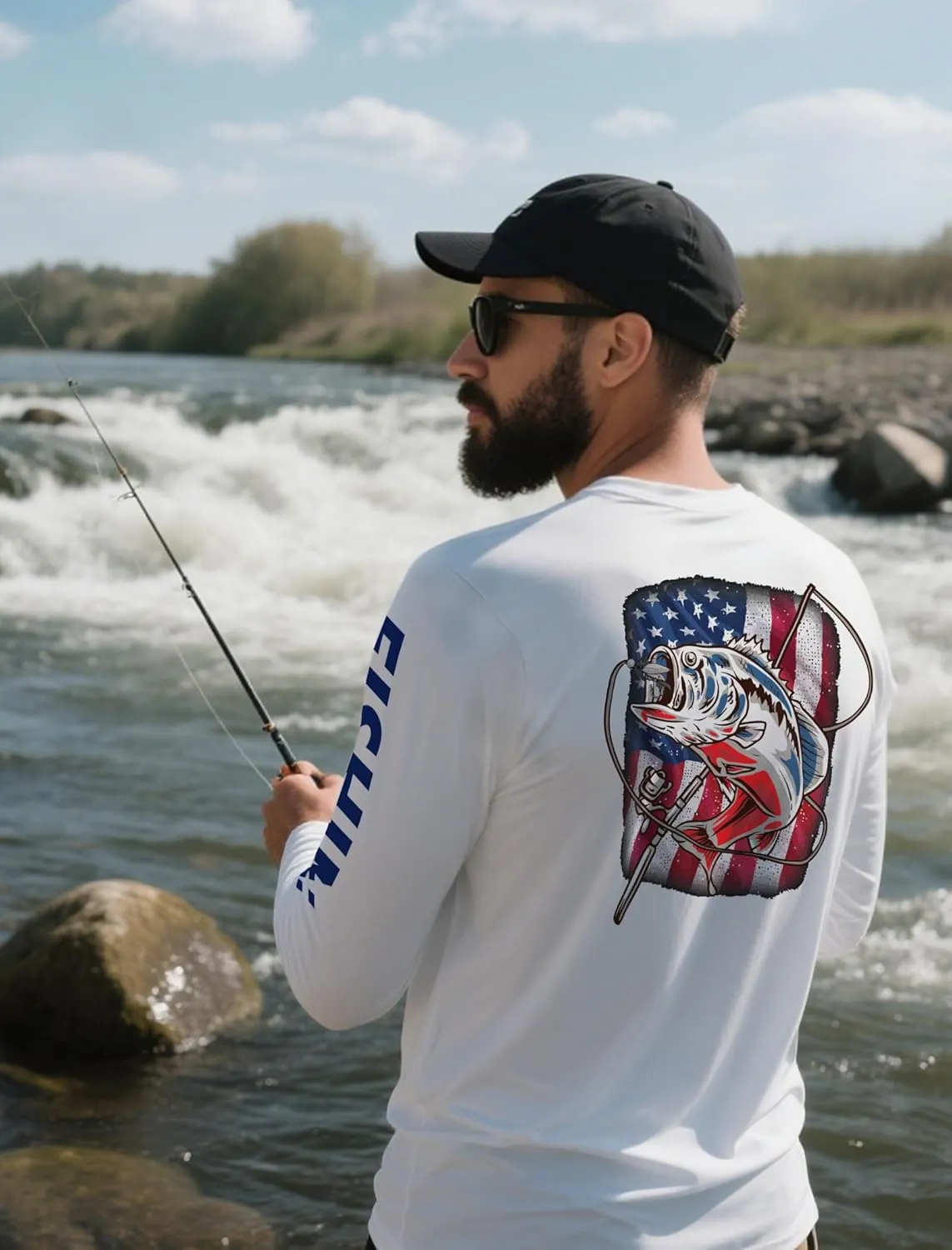 2 Pack Fishing Shirts for Men Long Sleeve UPF 50  Sun Protection Shirt Moisture Wicking Rash Guard T-Shirt