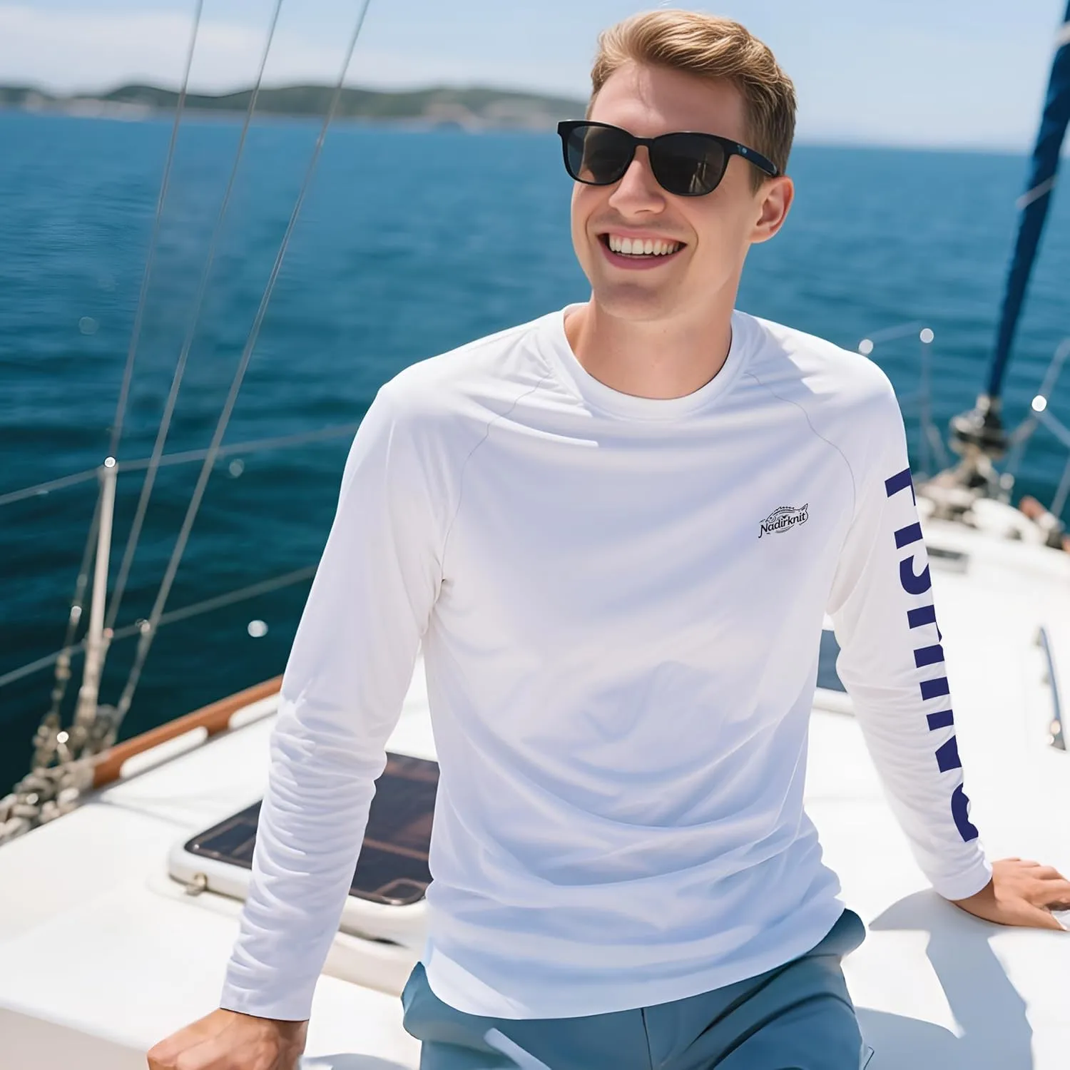 2 Pack Fishing Shirts for Men Long Sleeve UPF 50  Sun Protection Shirt Moisture Wicking Rash Guard T-Shirt