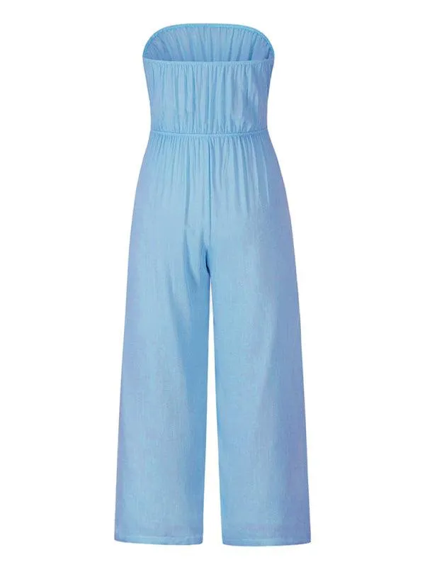 Bohemian Backless Jumpsuit & Straight Trouser Set: Summer Must-Have