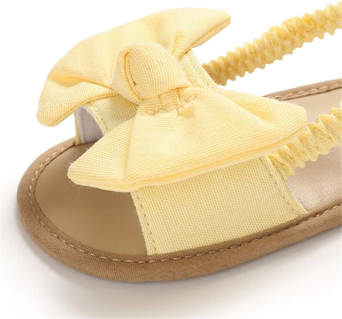 COSANKIM Infant Baby Girls Summer Sandals with Flower Soft Sole Newborn Toddler First Walker Crib Dress Shoes