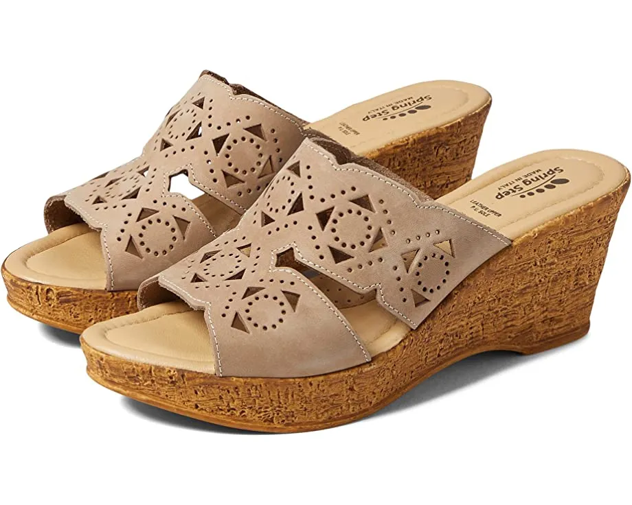 Flamyo Spring Step heels, beige nubuck