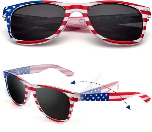 GLADVISION Polarized Classic Unisex American Flag USA Patriot Sunglasses