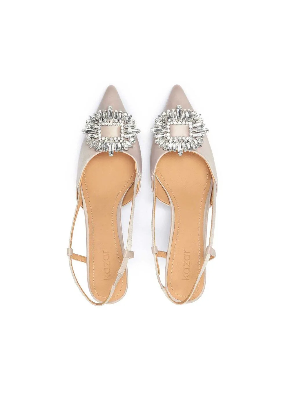 Kazar high shoes, light beige
