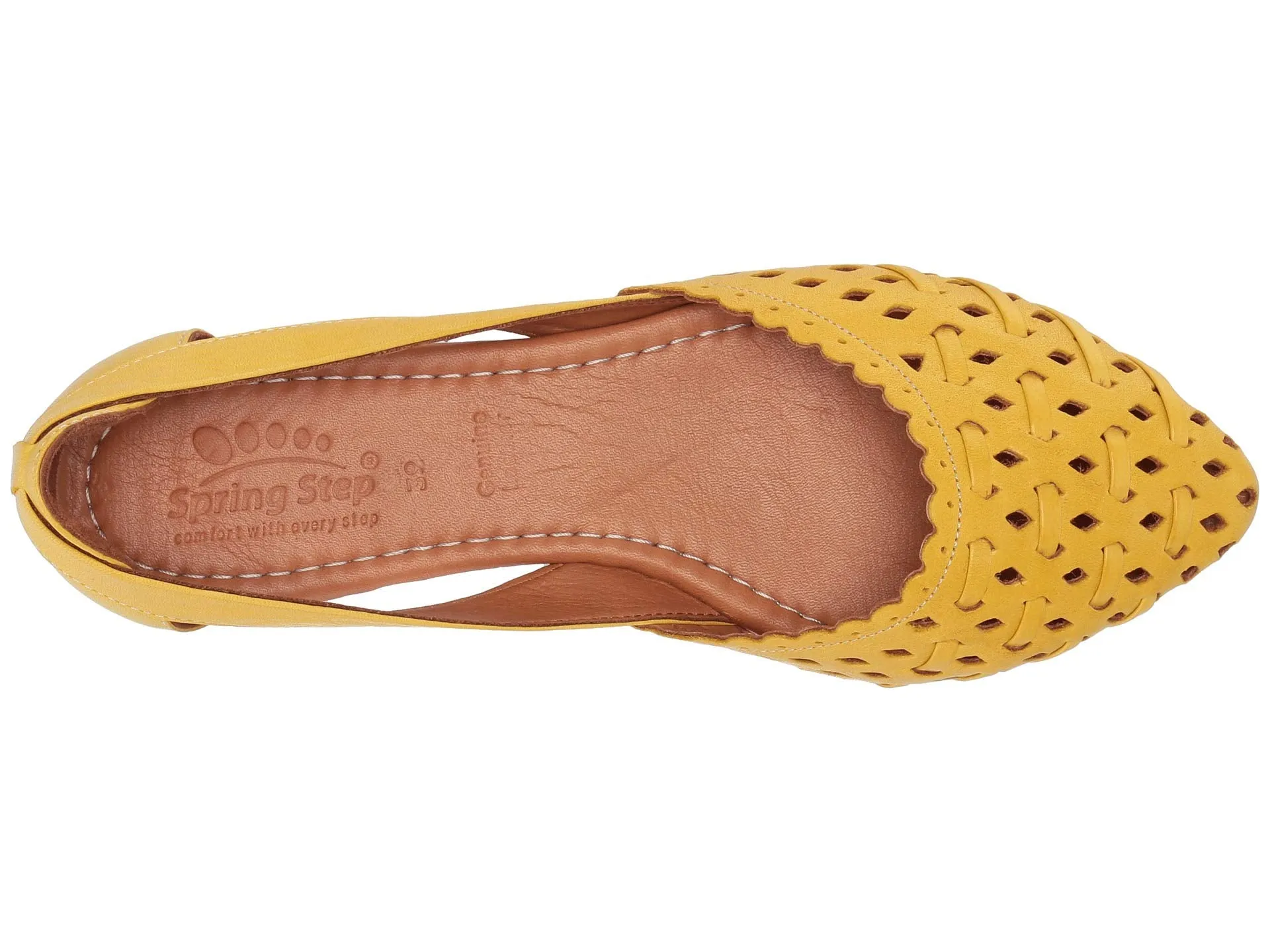 Low heels Spring Step Delorse, yellow