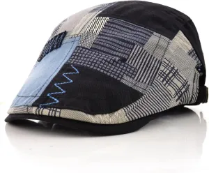 M MOACC Men's Beret Hat Cotton Buckle Adjustable Newsboy Hats Cabbie Gatsby Cap