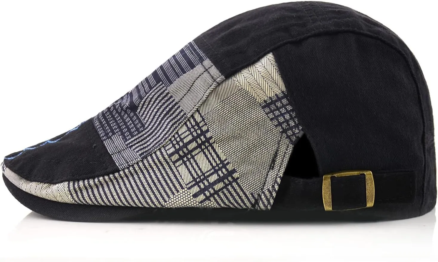 M MOACC Men's Beret Hat Cotton Buckle Adjustable Newsboy Hats Cabbie Gatsby Cap