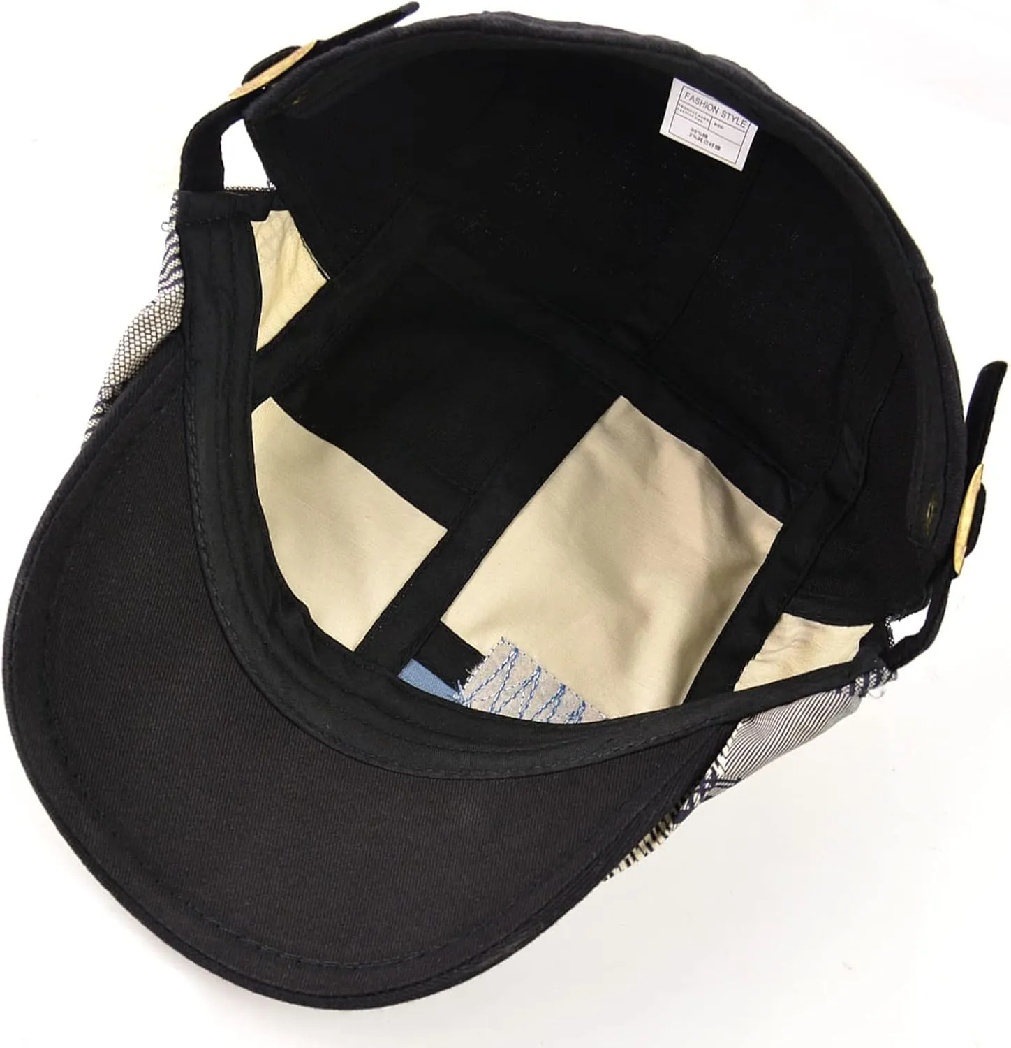 M MOACC Men's Beret Hat Cotton Buckle Adjustable Newsboy Hats Cabbie Gatsby Cap