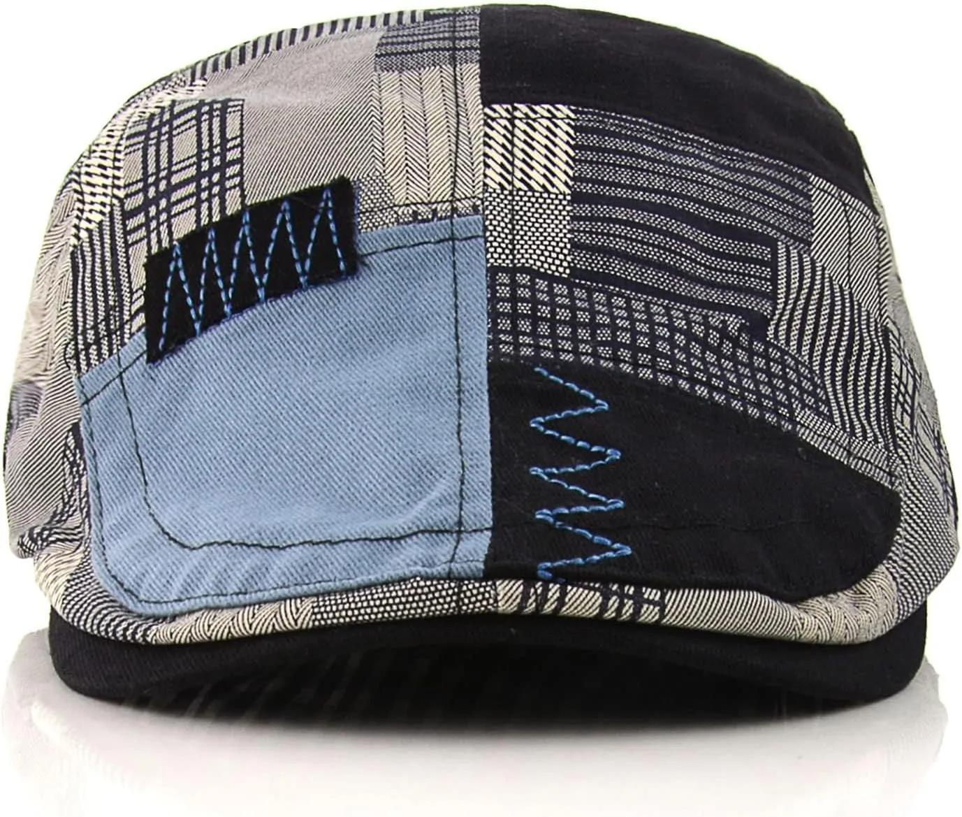 M MOACC Men's Beret Hat Cotton Buckle Adjustable Newsboy Hats Cabbie Gatsby Cap