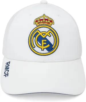 Real Madrid Cap, White Color. Soccer Product for Adults. Real Madrid Caps. Officially Licensed Real Madrid Adjustable Cap. Real Madrid hat.
