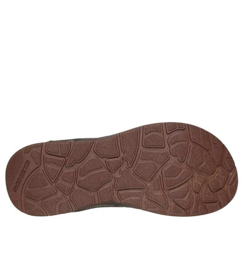 Skechers Mens Brown Vegan Flip Flop Relaxed Fit Sandal PATINO - MARLEE 205111