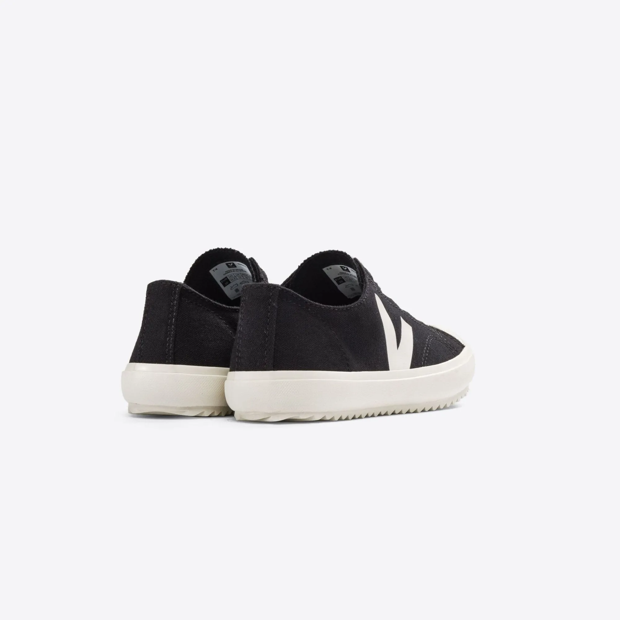 Veja Flip Elastic Laces Canvas - Black Pierre